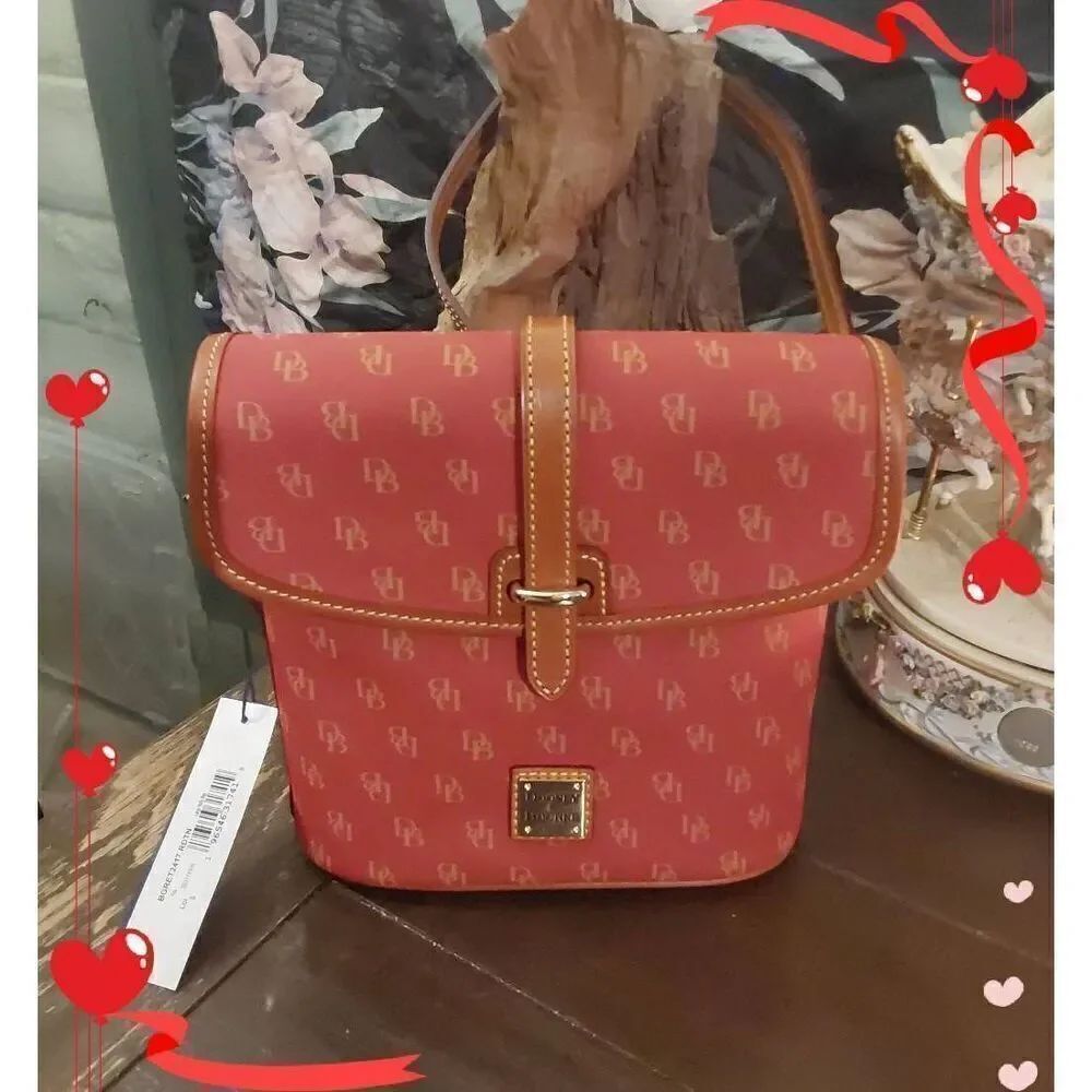 NWT~Dooney & Bourke Red Large Greta Holly Bag~$268 Retail Value
